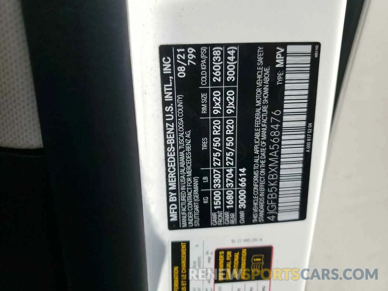 13 fotografías del automóvil dañado 4JGFB5KBXMA568476 MERCEDES-BENZ GLE-CLASS 2021