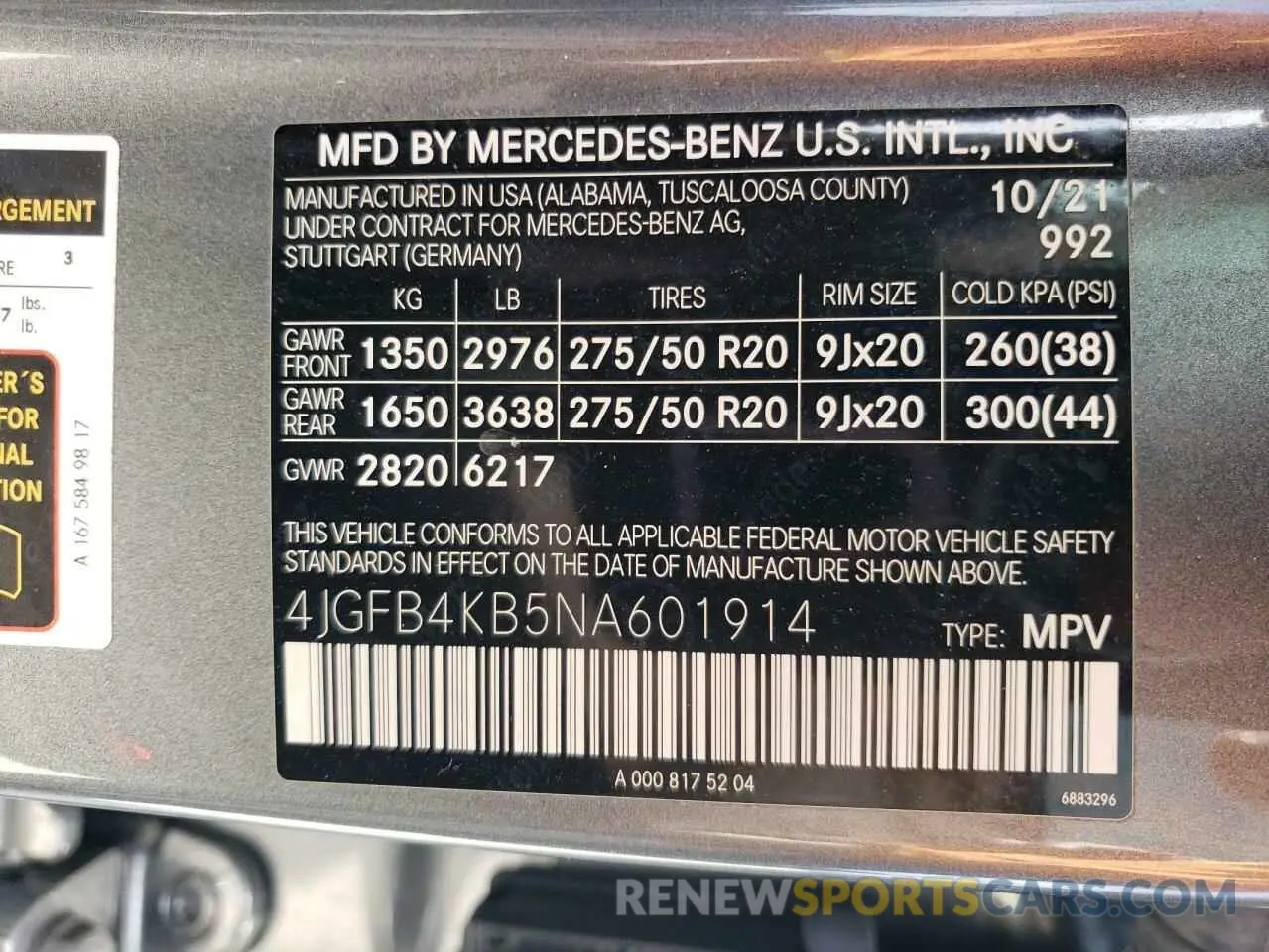 13 fotografías del automóvil dañado 4JGFB4KB5NA601914 MERCEDES-BENZ GLE-CLASS 2022