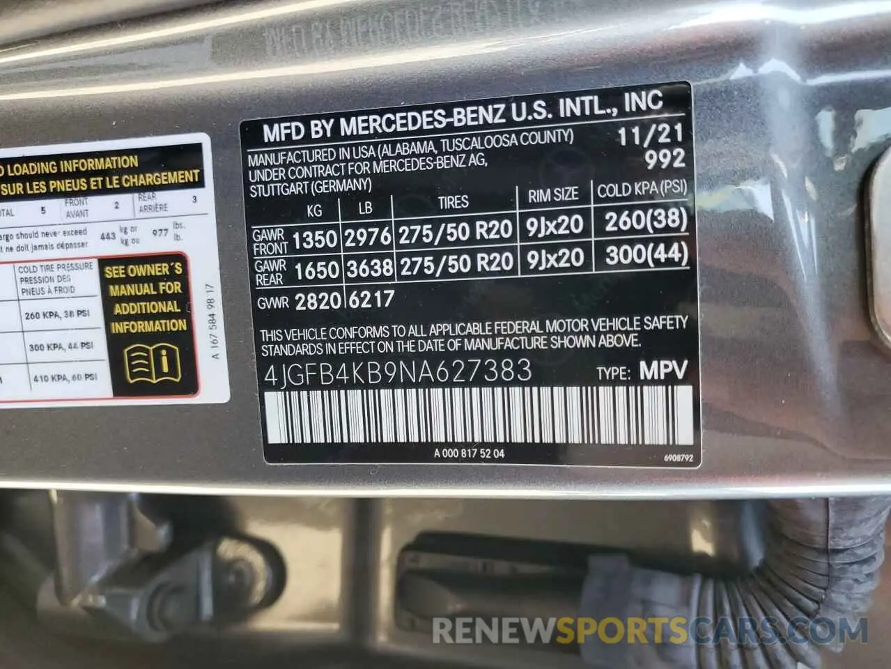 13 fotografías del automóvil dañado 4JGFB4KB9NA627383 MERCEDES-BENZ GLE-CLASS 2022