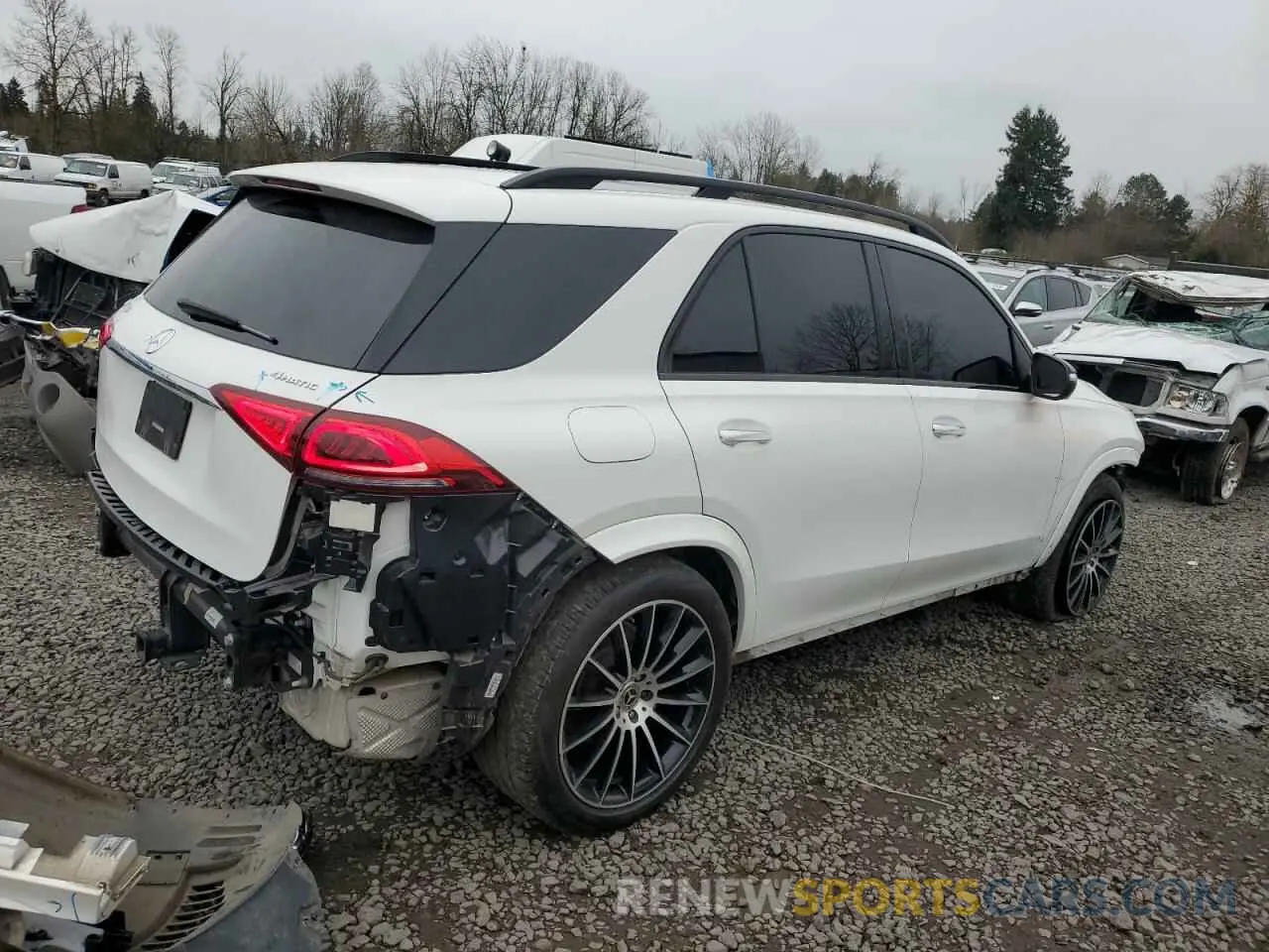 3 fotografías del automóvil dañado 4JGFB4KEXNA765833 MERCEDES-BENZ GLE-CLASS 2022