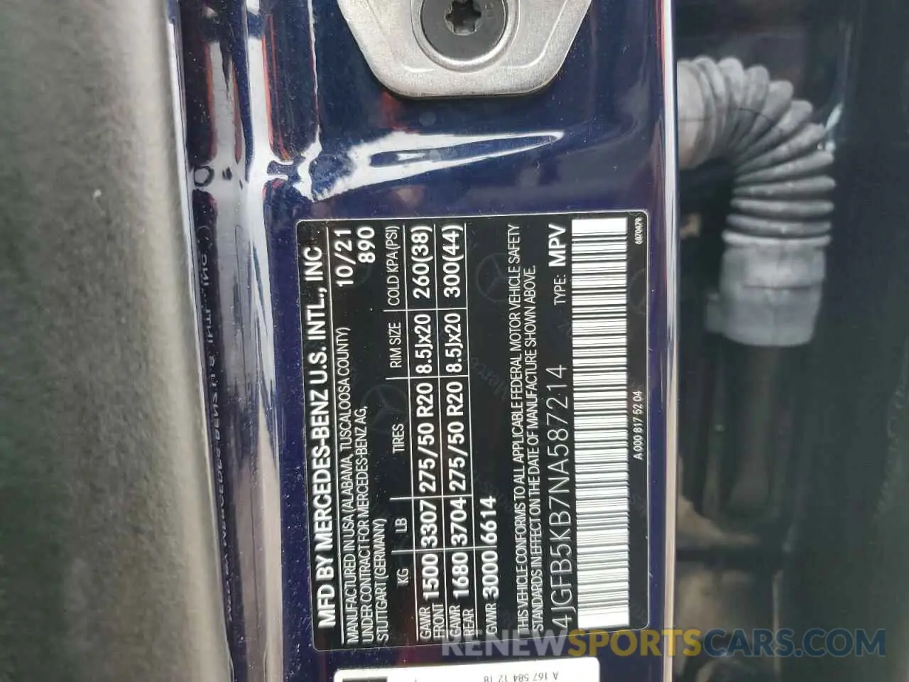 13 fotografías del automóvil dañado 4JGFB5KB7NA587214 MERCEDES-BENZ GLE-CLASS 2022