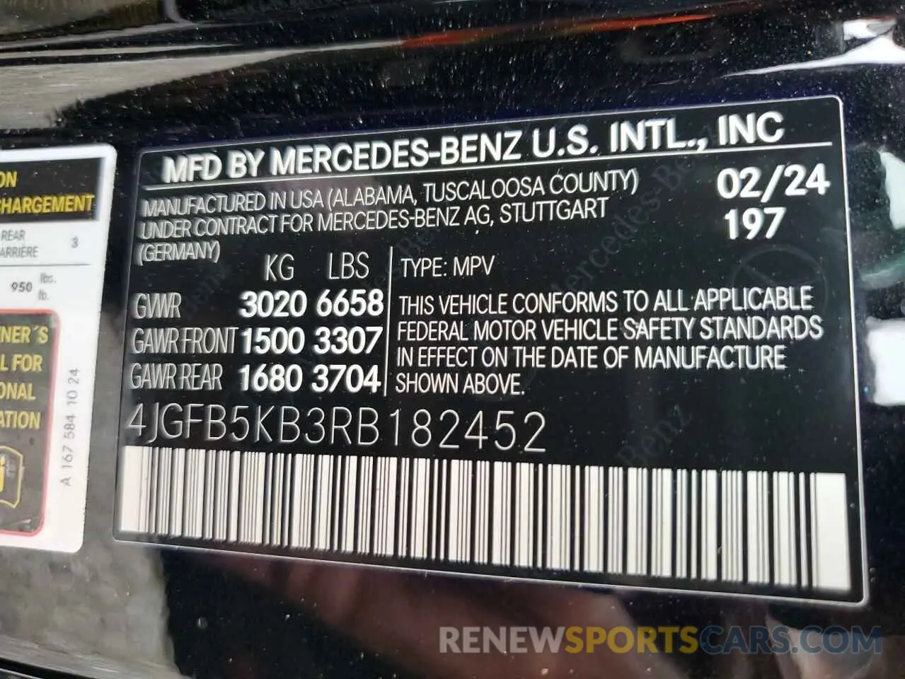 13 fotografías del automóvil dañado 4JGFB5KB3RB182452 MERCEDES-BENZ GLE-CLASS 2024