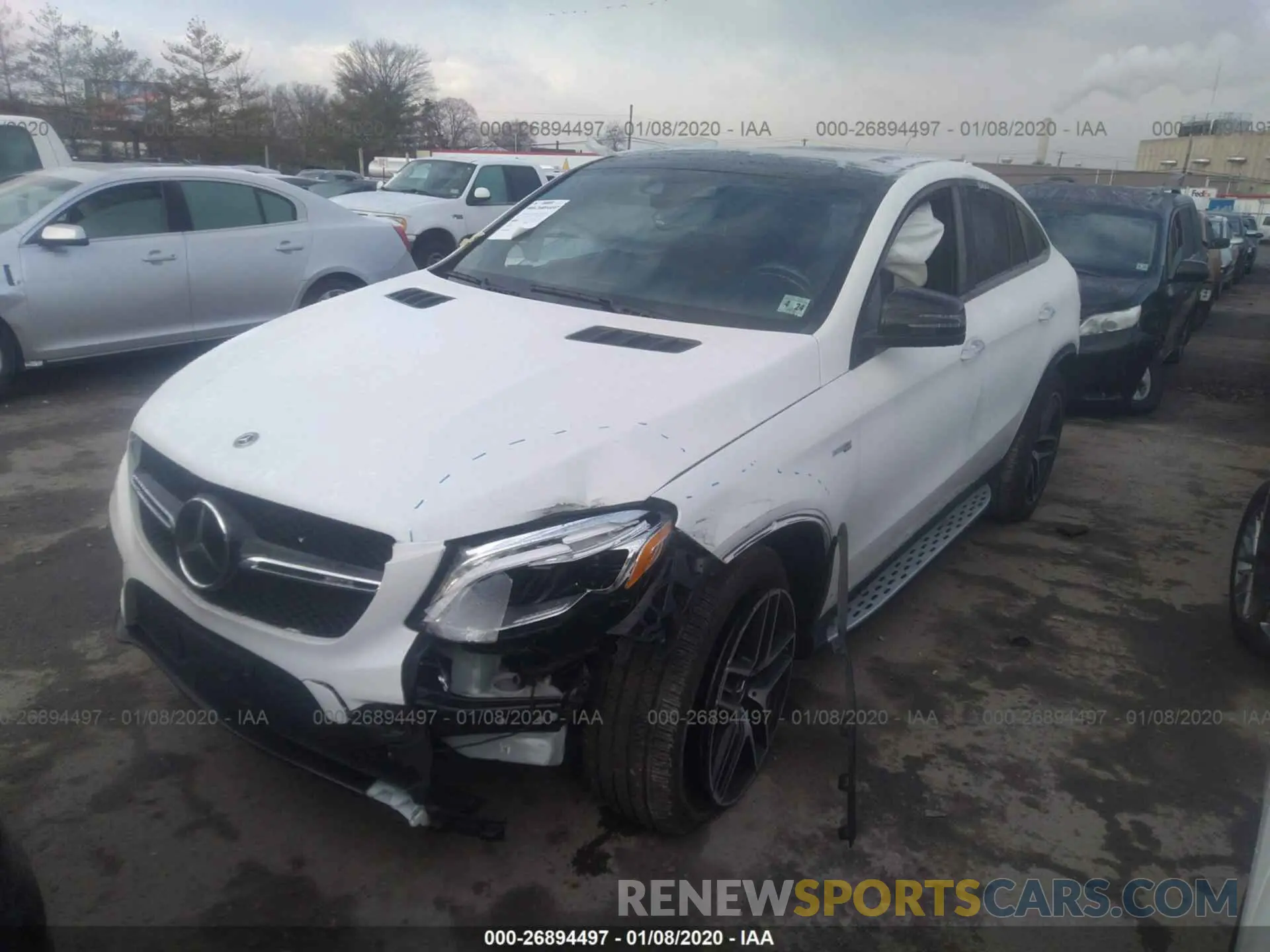 2 fotografías del automóvil dañado 4JGED6EB5KA142876 MERCEDES-BENZ GLE COUPE 2019
