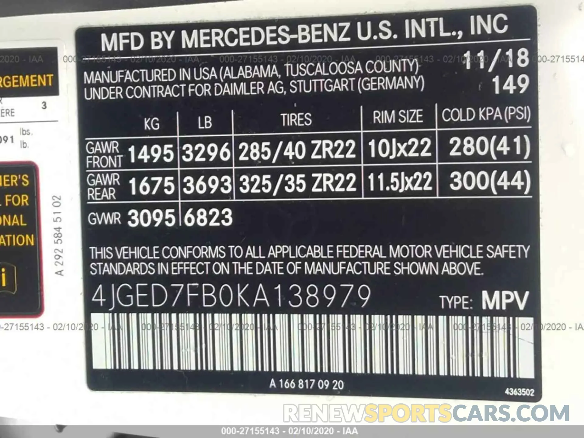 9 fotografías del automóvil dañado 4JGED7FB0KA138979 MERCEDES-BENZ GLE COUPE 2019