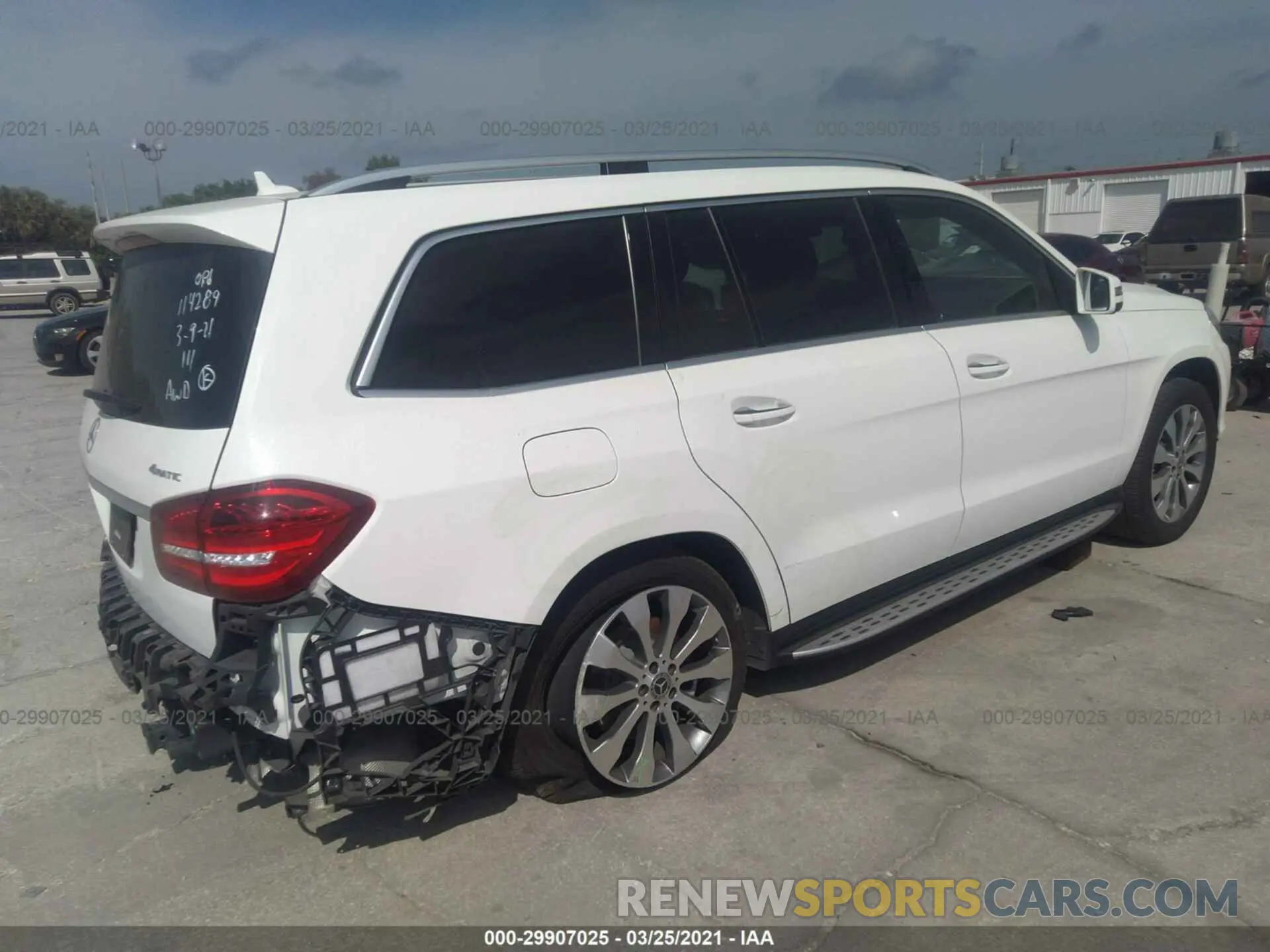 4 fotografías del automóvil dañado 4JGDF6EE0KB231569 MERCEDES-BENZ GLS 2019