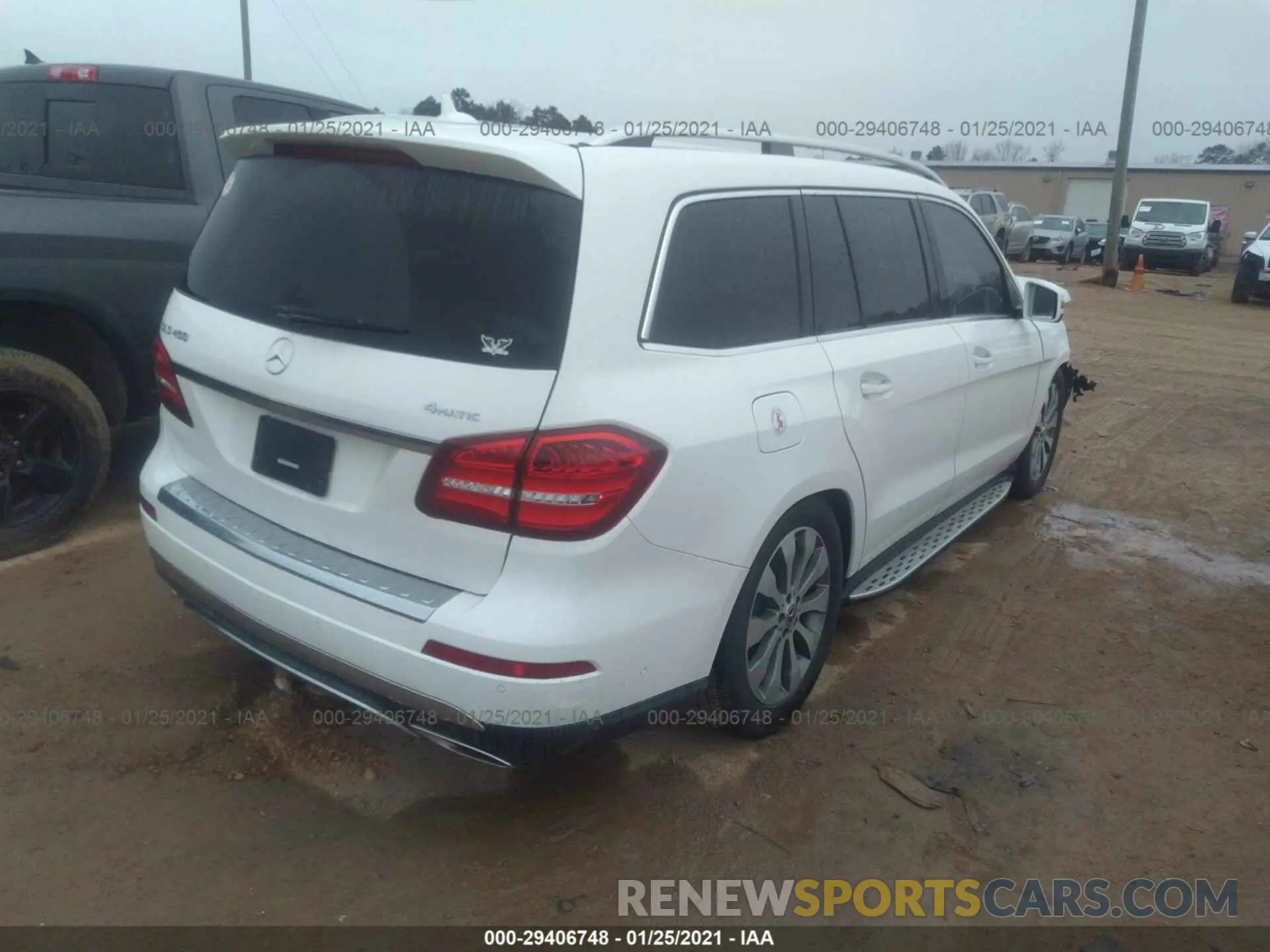 4 fotografías del automóvil dañado 4JGDF6EEXKB220191 MERCEDES-BENZ GLS 2019