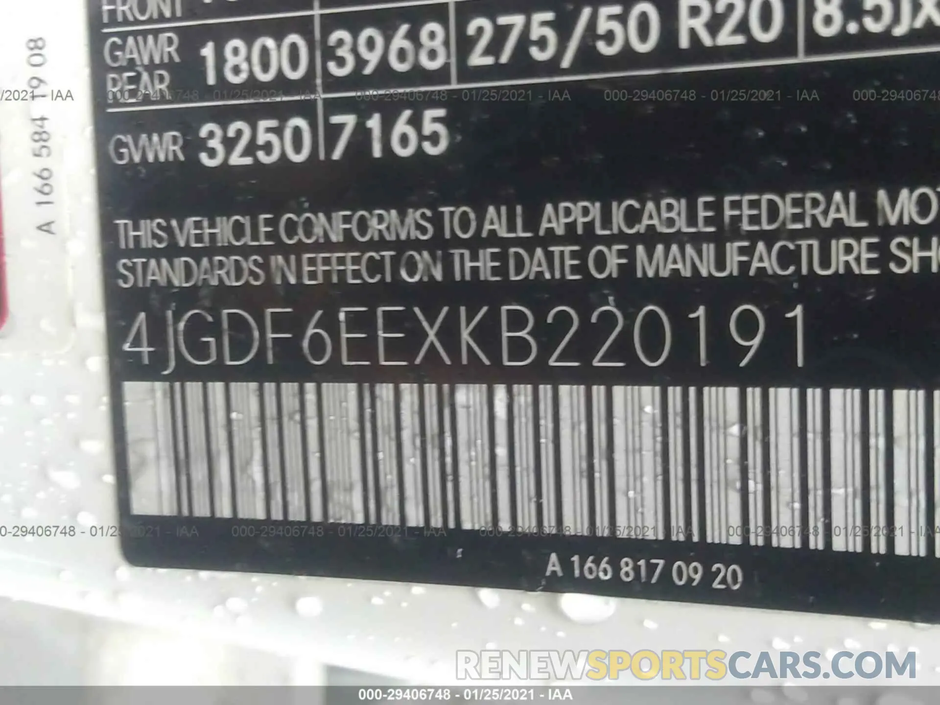 9 fotografías del automóvil dañado 4JGDF6EEXKB220191 MERCEDES-BENZ GLS 2019