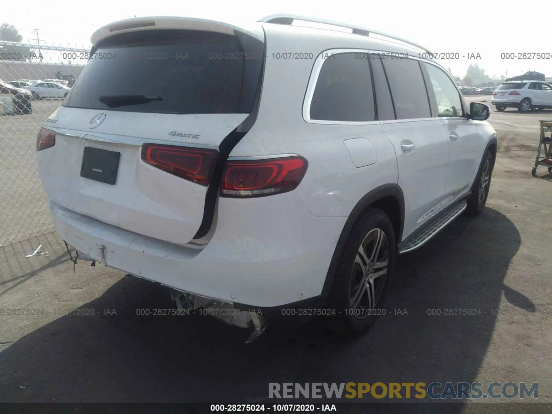 4 fotografías del automóvil dañado 4JGFF5KE2LA101890 MERCEDES-BENZ GLS 2020