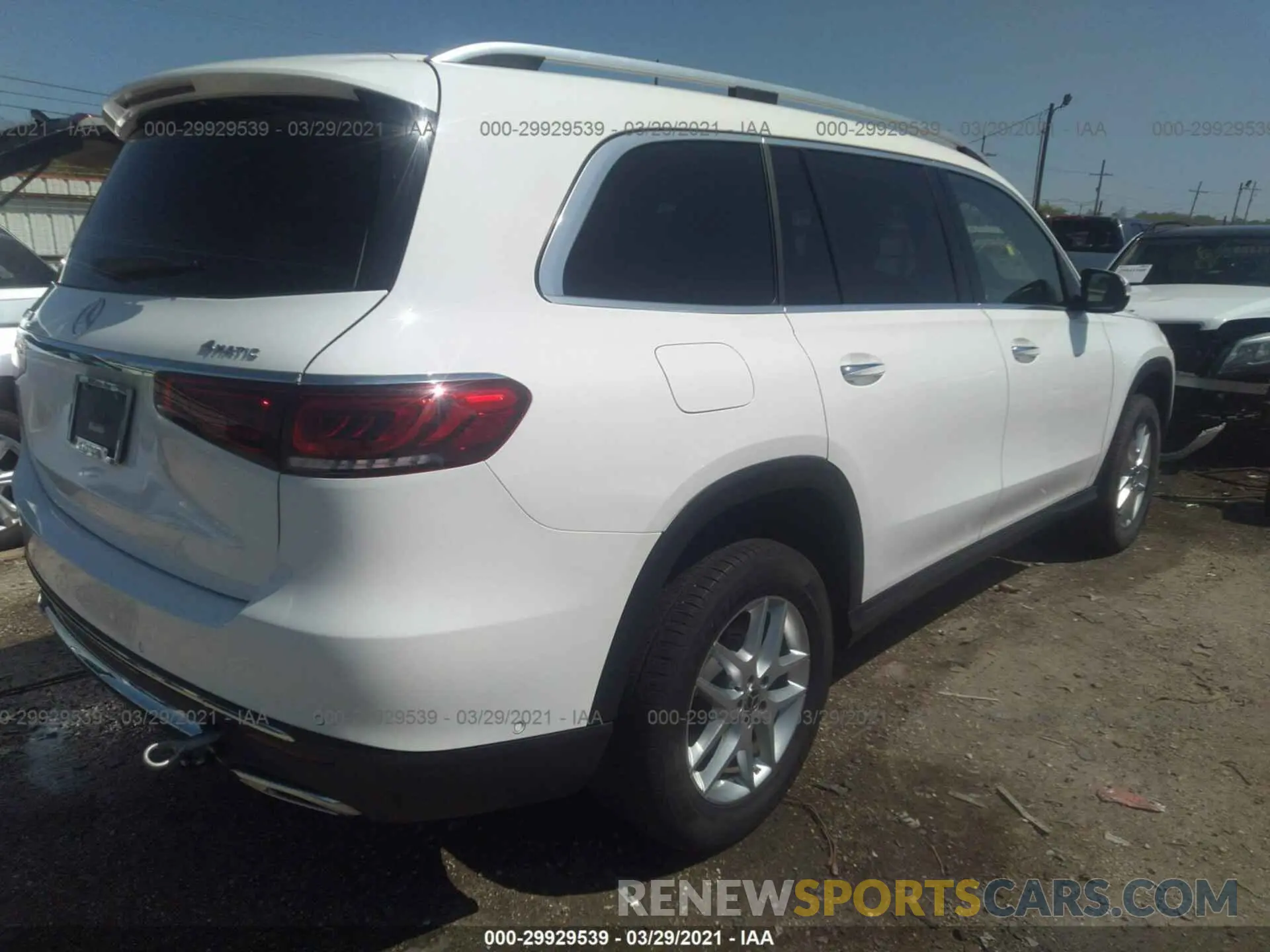 4 fotografías del automóvil dañado 4JGFF5KE3LA073002 MERCEDES-BENZ GLS 2020
