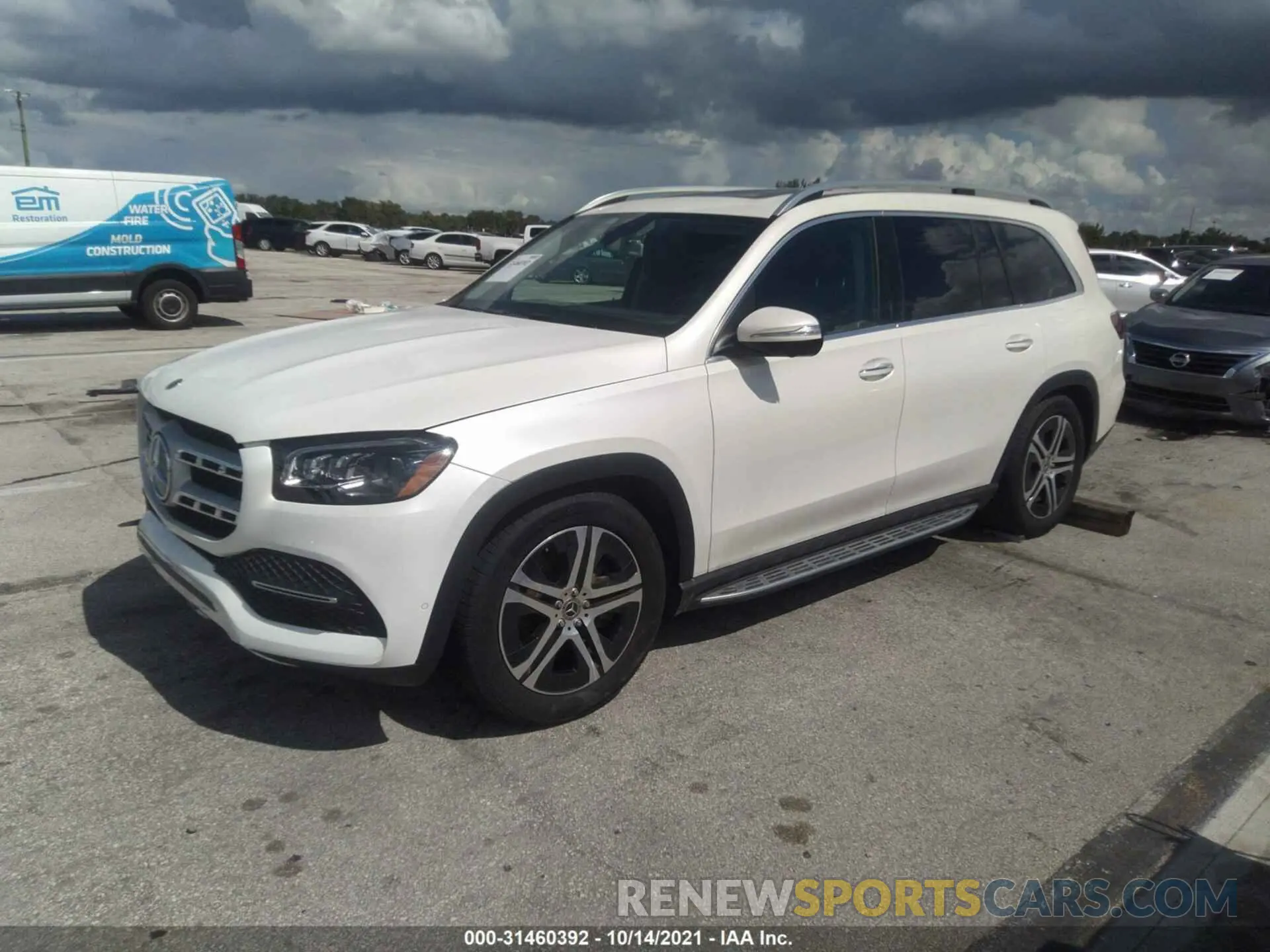 2 fotografías del automóvil dañado 4JGFF5KE4LA131795 MERCEDES-BENZ GLS 2020