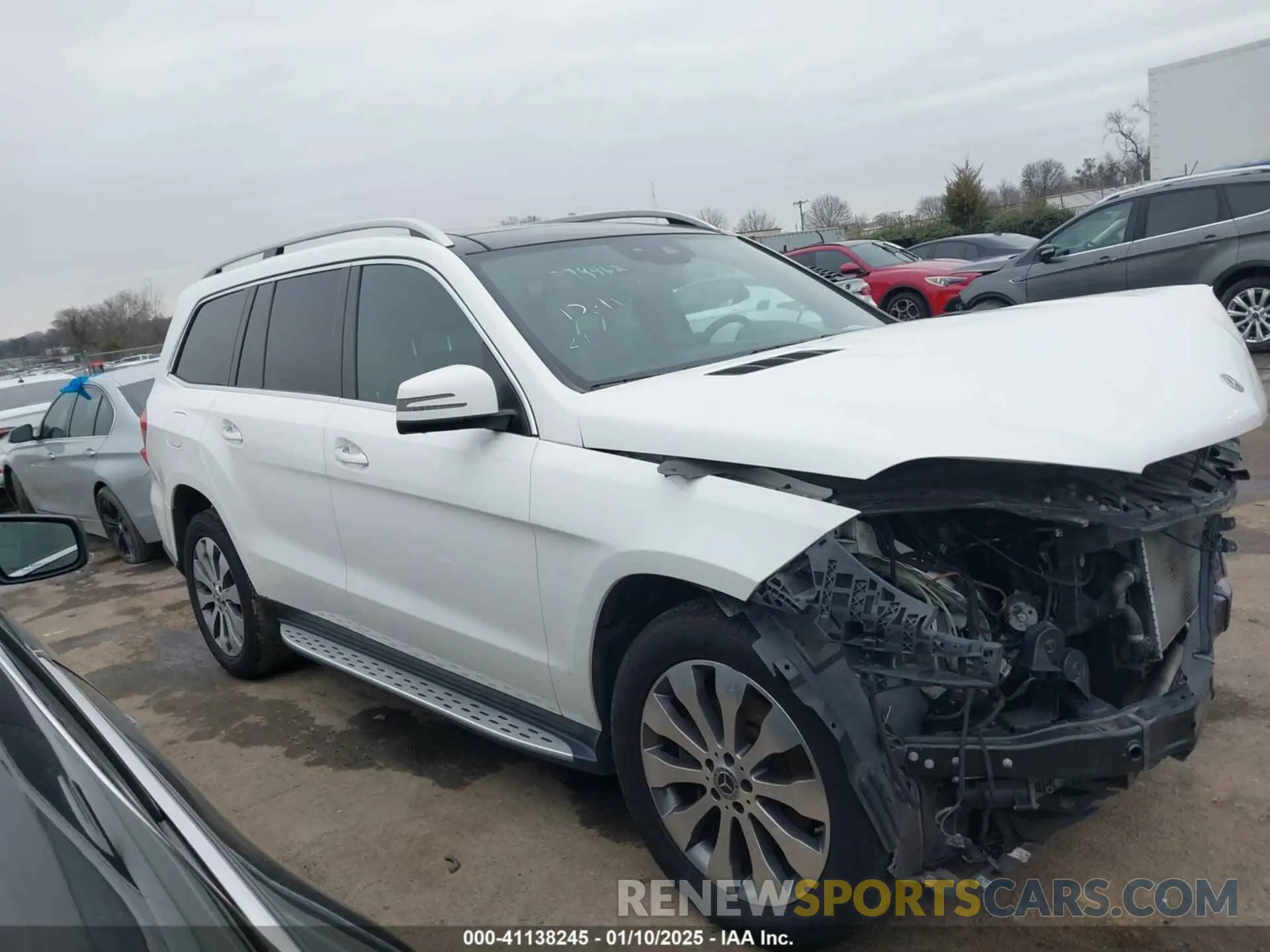 14 fotografías del automóvil dañado 4JGDF6EE3KB224678 MERCEDES-BENZ GLS 450 2019