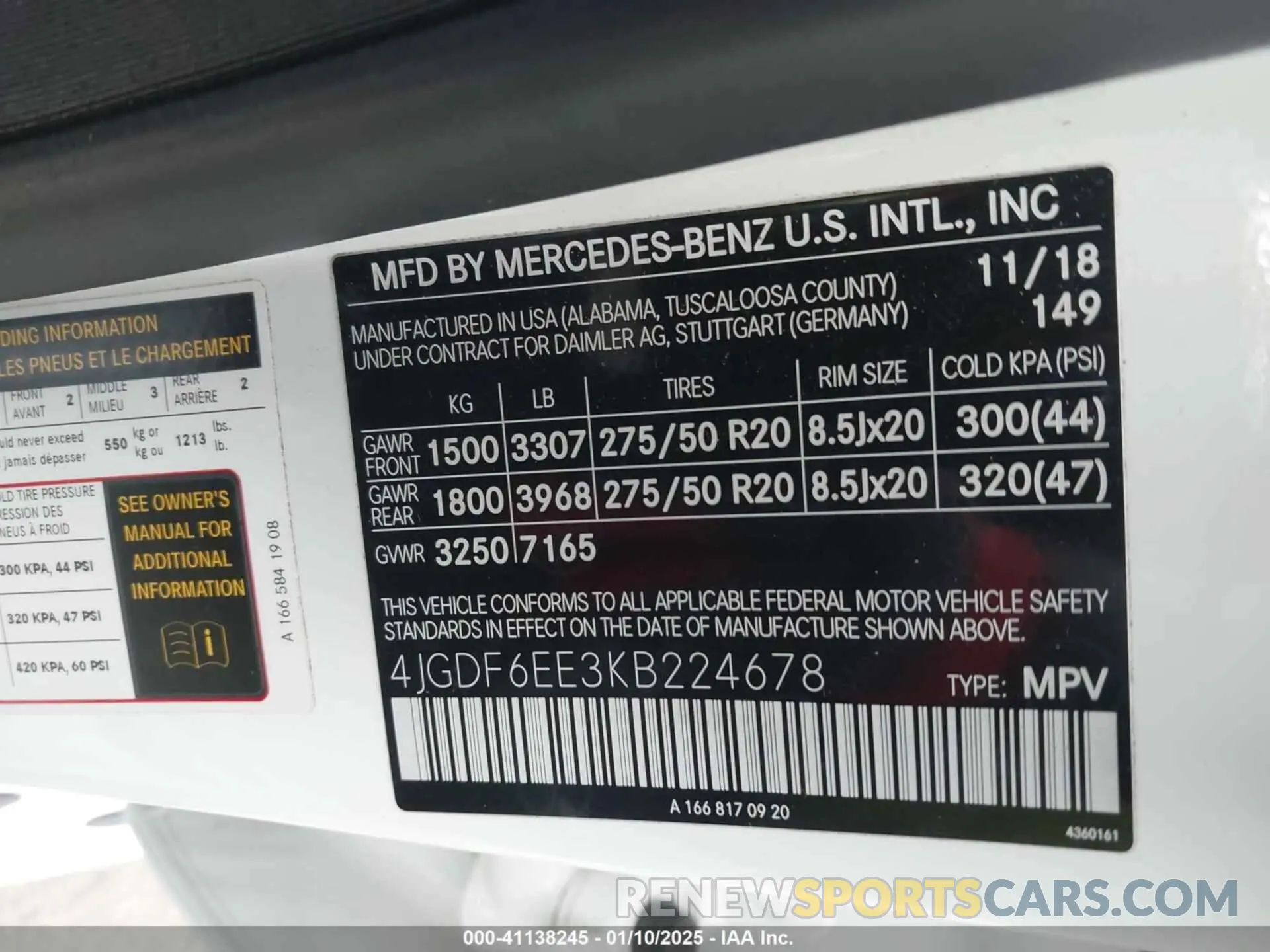 9 fotografías del automóvil dañado 4JGDF6EE3KB224678 MERCEDES-BENZ GLS 450 2019