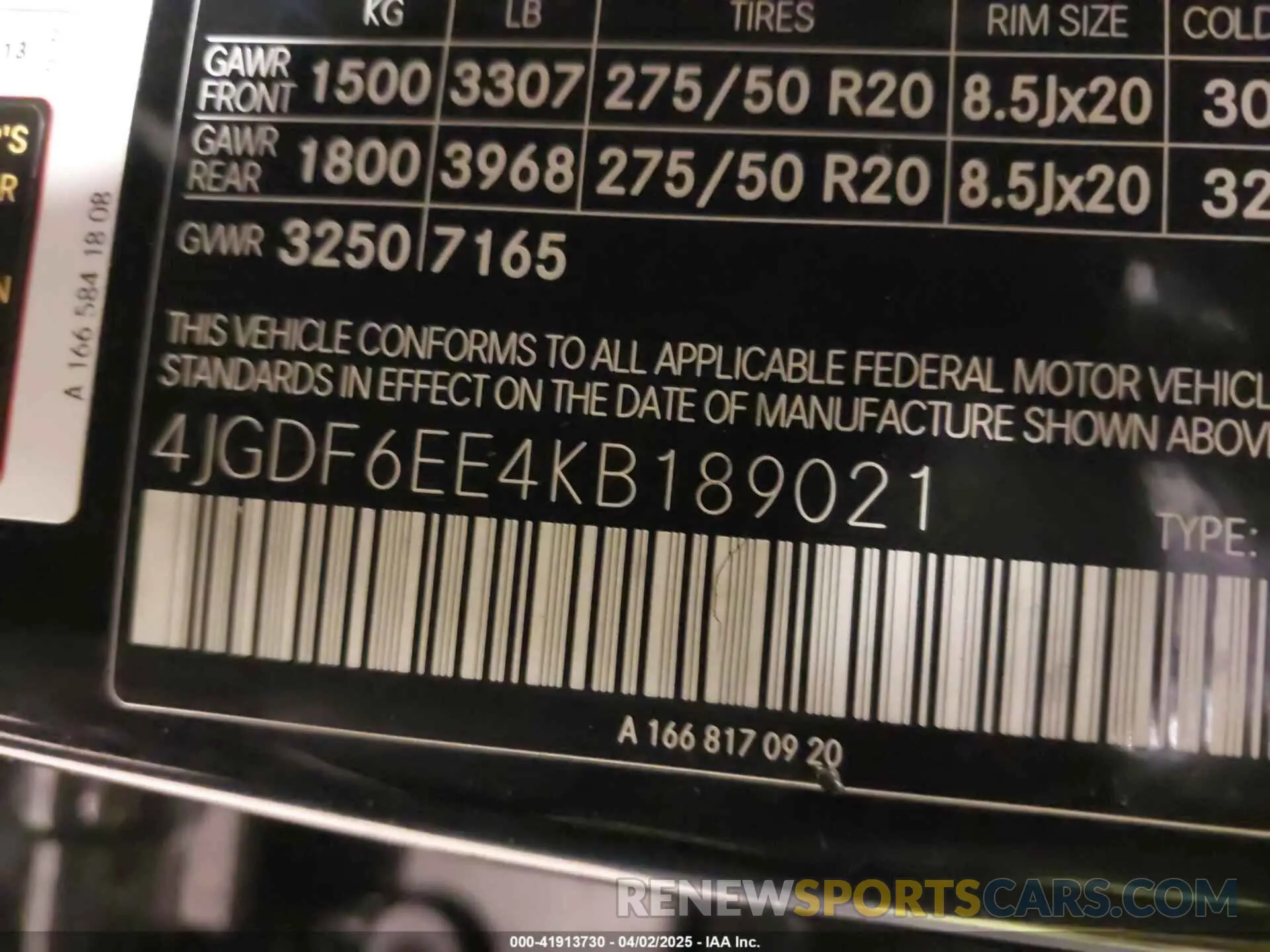 9 fotografías del automóvil dañado 4JGDF6EE4KB189021 MERCEDES-BENZ GLS 450 2019