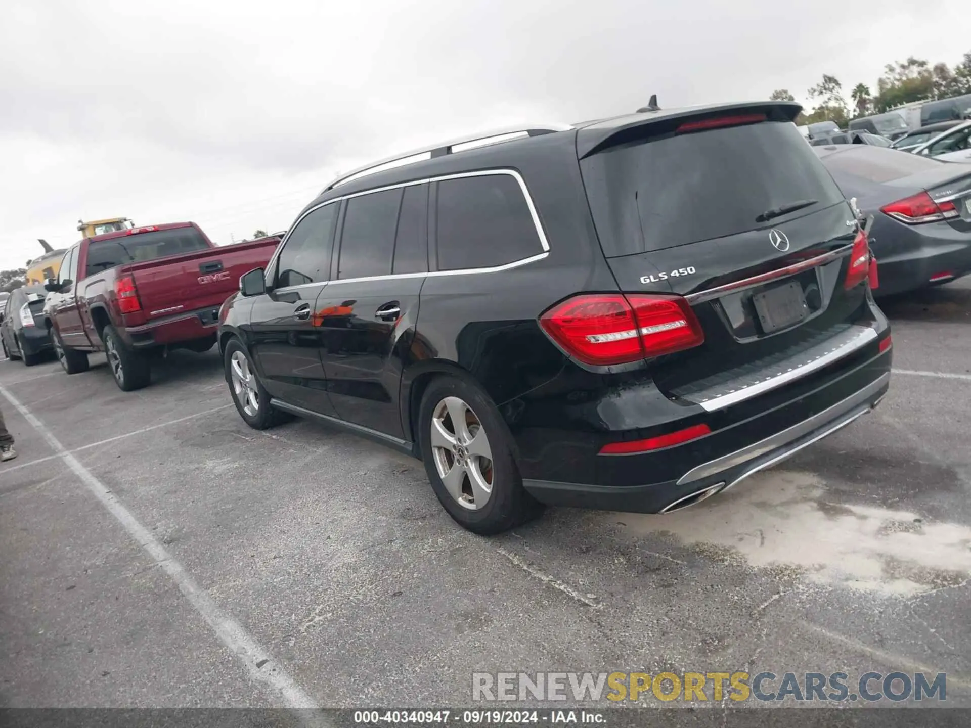 3 fotografías del automóvil dañado 4JGDF6EE4KB581352 MERCEDES-BENZ GLS 450 2019