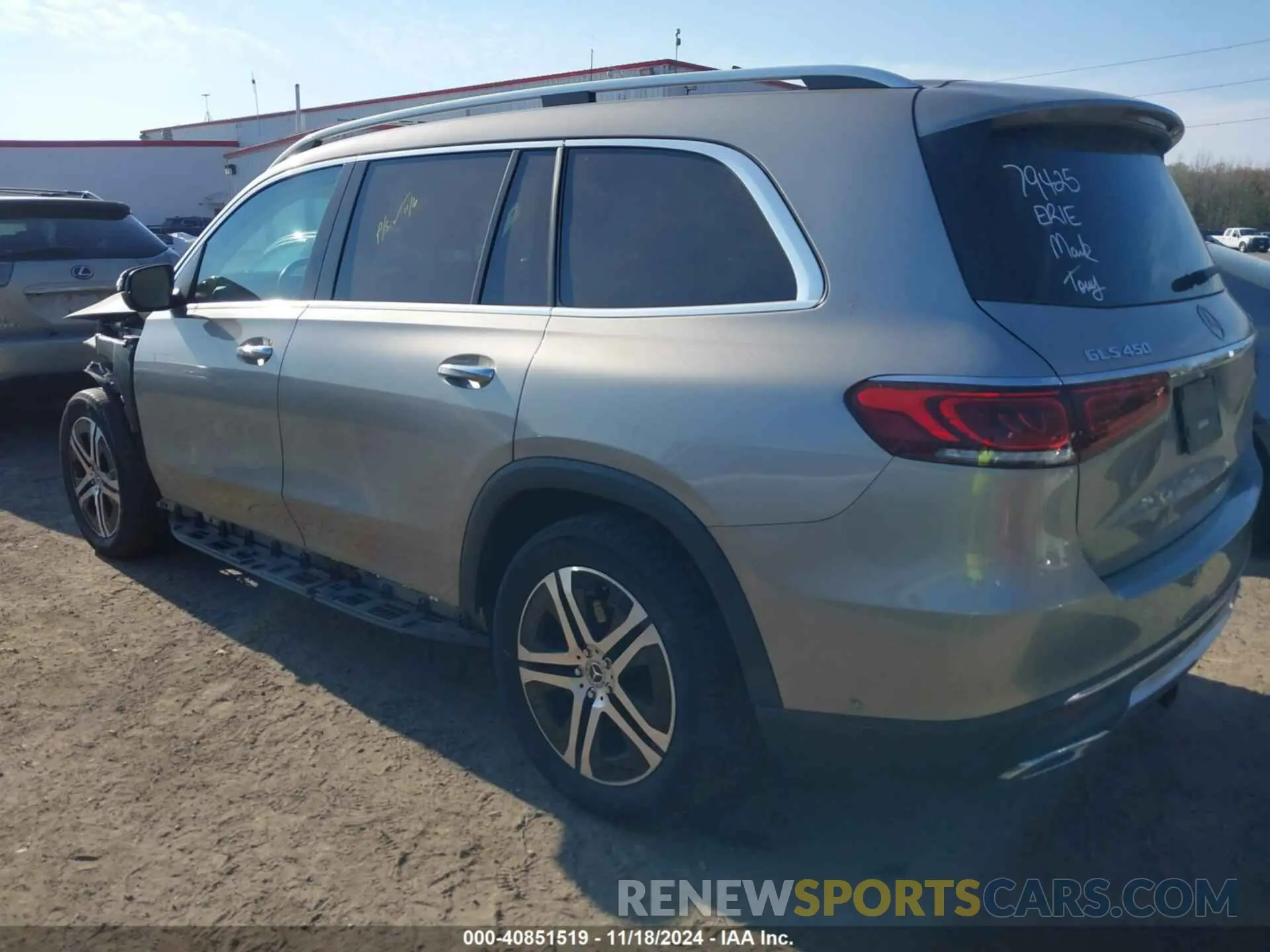 3 fotografías del automóvil dañado 4JGFF5KEXLA106545 MERCEDES-BENZ GLS 450 2020