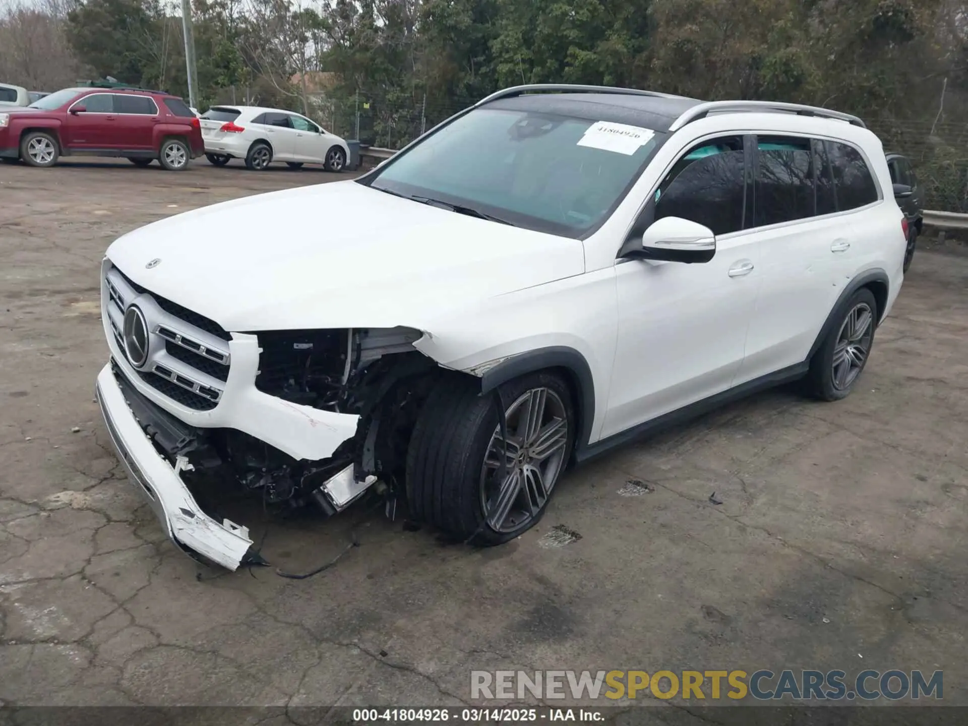 2 fotografías del automóvil dañado 4JGFF5KE4MA527615 MERCEDES-BENZ GLS 450 2021