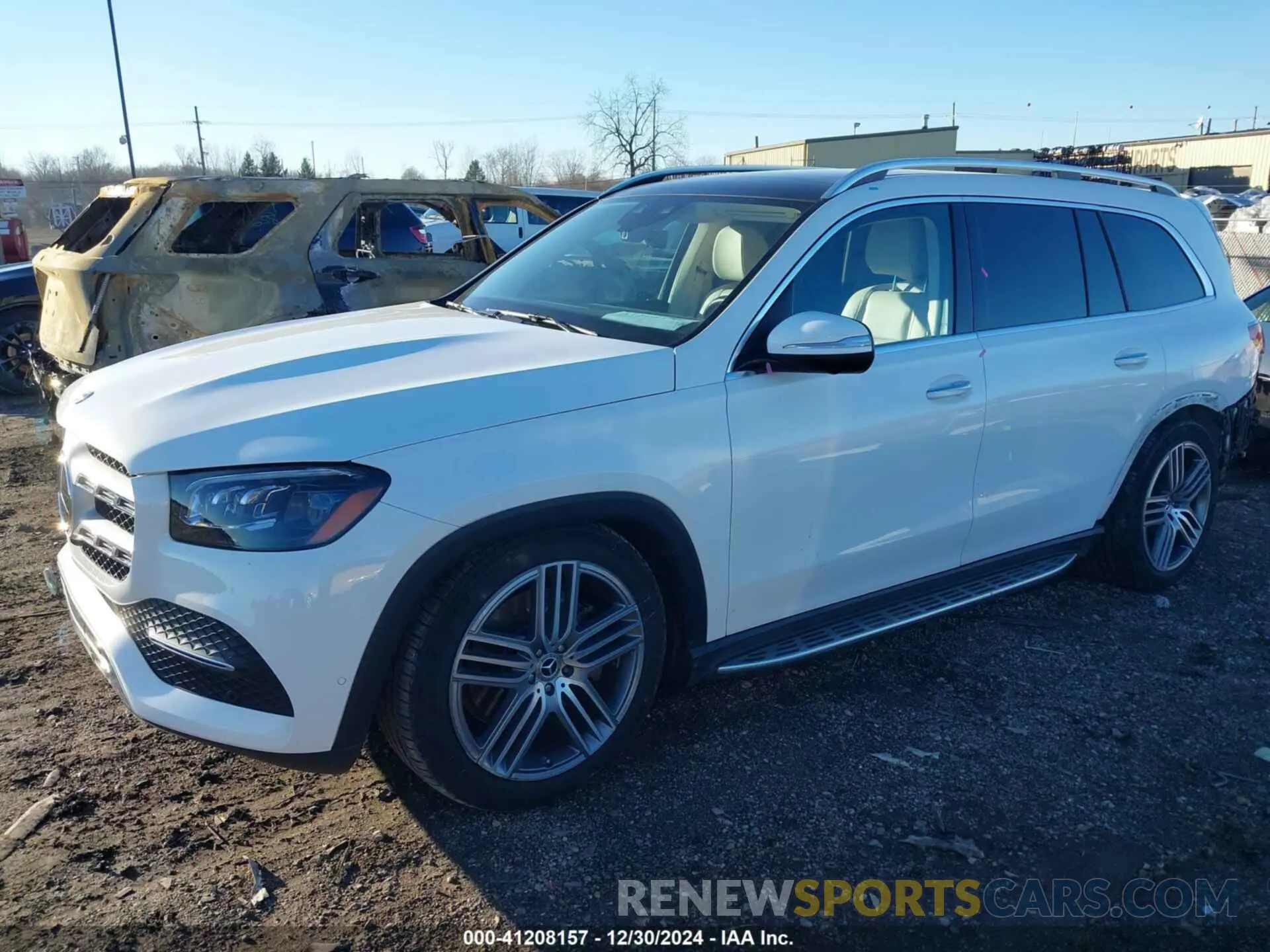 2 fotografías del automóvil dañado 4JGFF5KE8MA440929 MERCEDES-BENZ GLS 450 2021