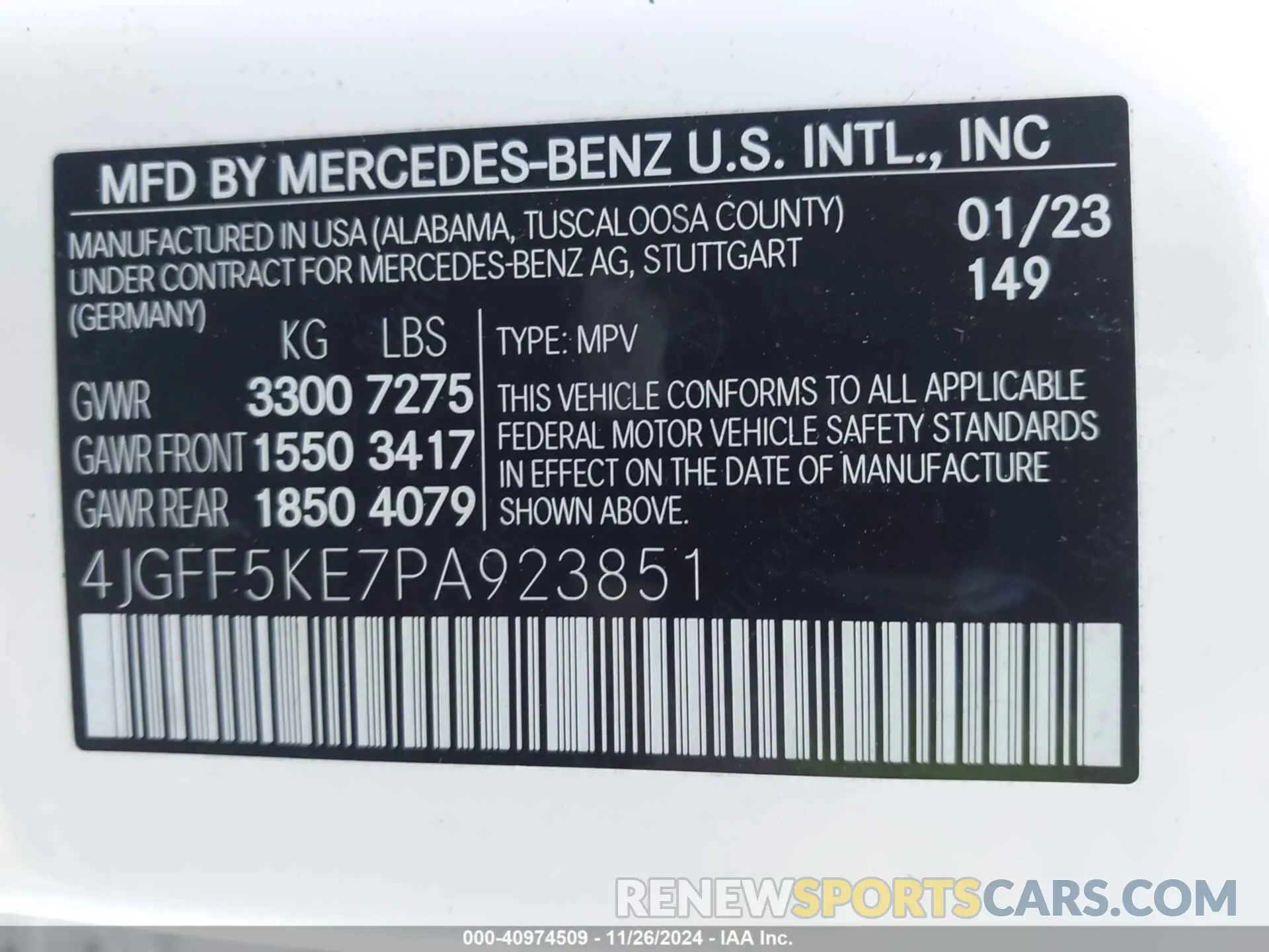 9 fotografías del automóvil dañado 4JGFF5KE7PA923851 MERCEDES-BENZ GLS 450 2023