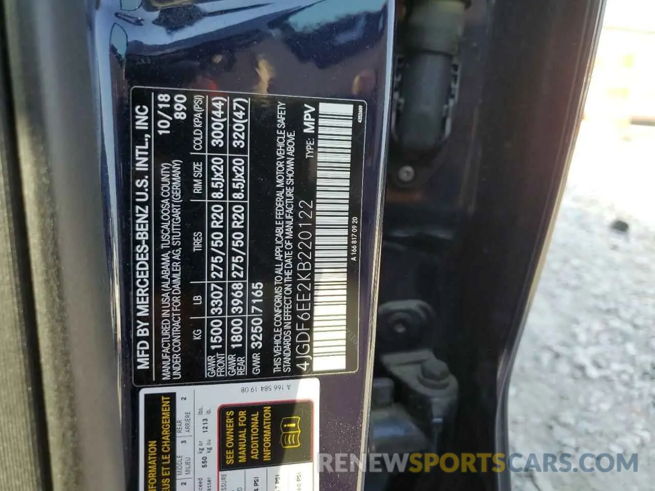13 fotografías del automóvil dañado 4JGDF6EE2KB220122 MERCEDES-BENZ GLS-CLASS 2019