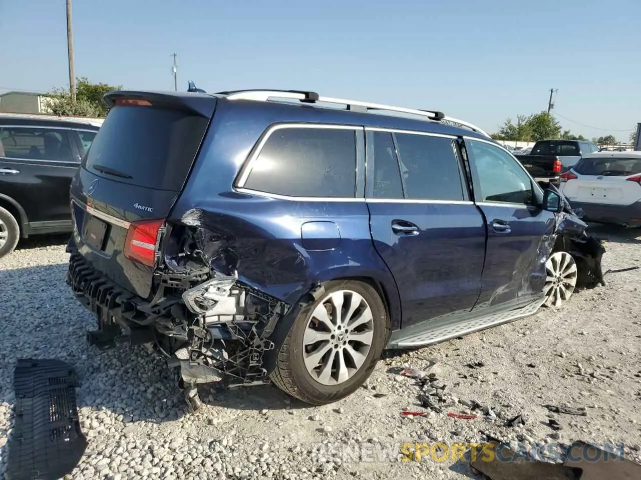 3 fotografías del automóvil dañado 4JGDF6EE2KB220122 MERCEDES-BENZ GLS-CLASS 2019