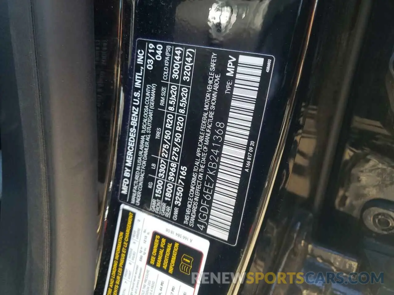 13 fotografías del automóvil dañado 4JGDF6EE7KB241368 MERCEDES-BENZ GLS-CLASS 2019