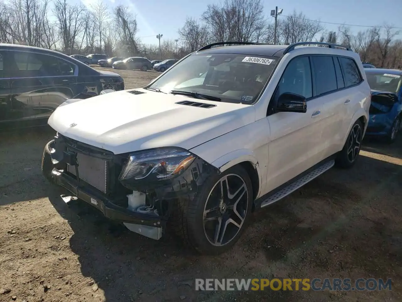 2 fotografías del automóvil dañado 4JGDF7DE3KB195982 MERCEDES-BENZ GLS-CLASS 2019