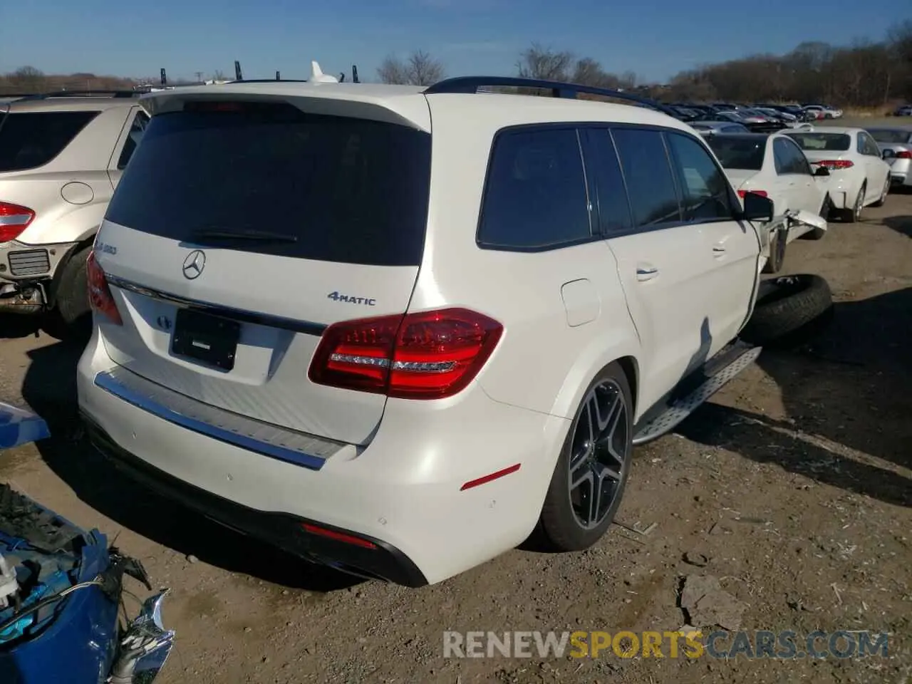 4 fotografías del automóvil dañado 4JGDF7DE3KB195982 MERCEDES-BENZ GLS-CLASS 2019