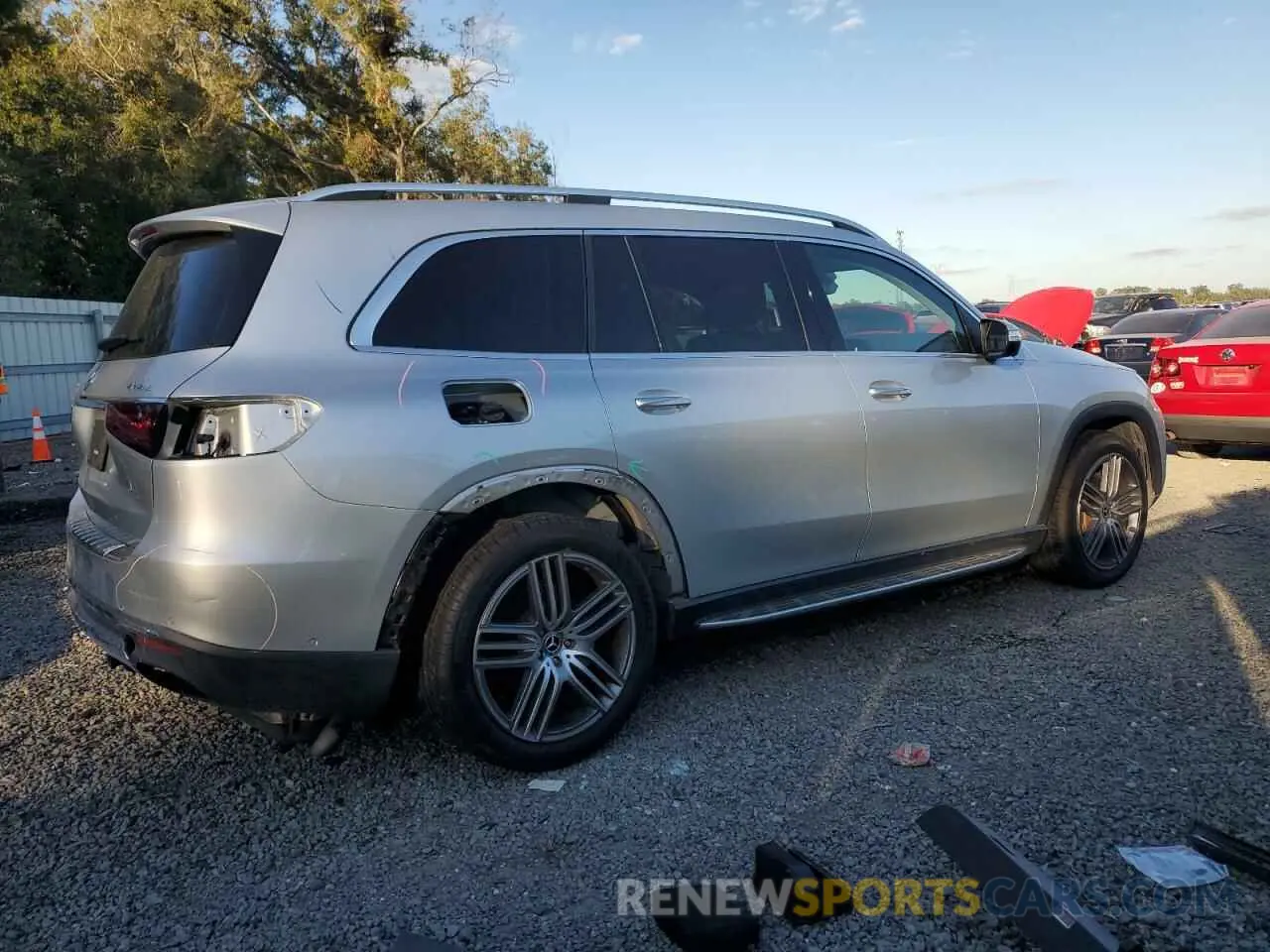 3 fotografías del automóvil dañado 4JGFF5KE8LA185214 MERCEDES-BENZ GLS-CLASS 2020