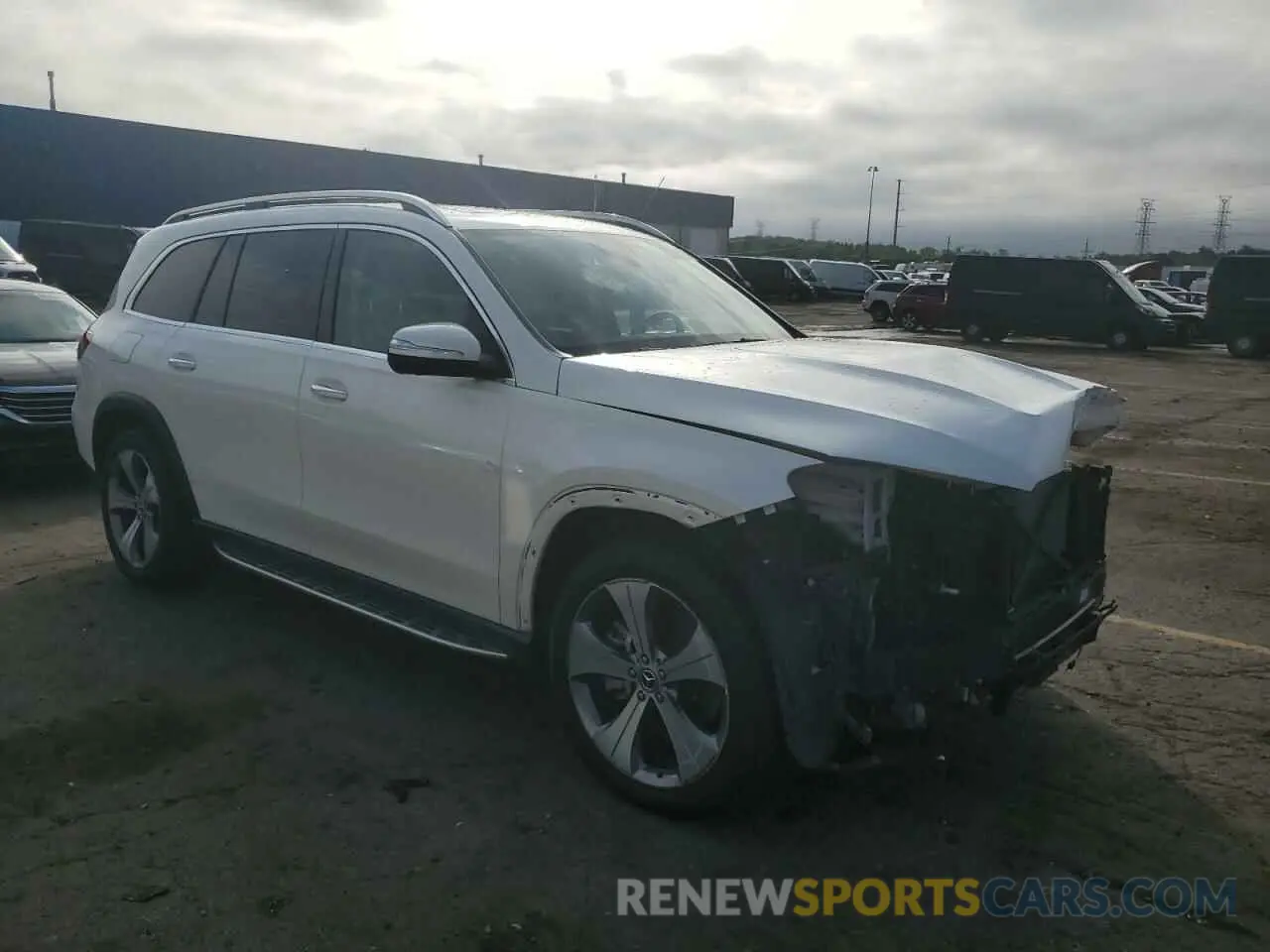 4 fotografías del automóvil dañado 4JGFF5KE2MA385412 MERCEDES-BENZ GLS-CLASS 2021