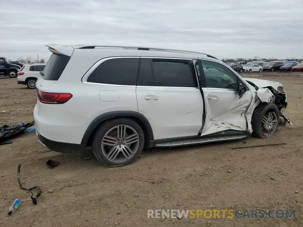 3 fotografías del automóvil dañado 4JGFF5KE4MA378476 MERCEDES-BENZ GLS-CLASS 2021