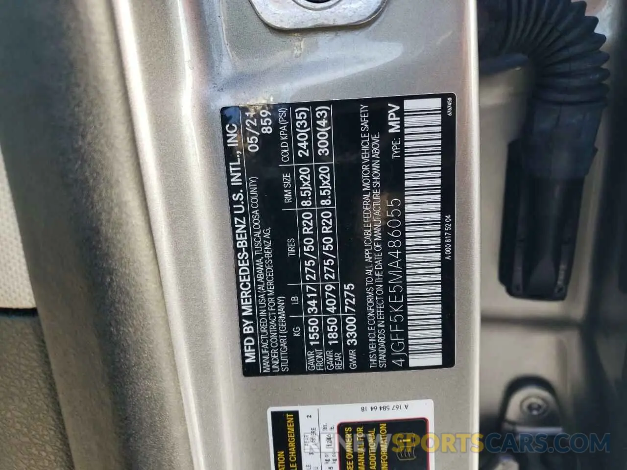 14 fotografías del automóvil dañado 4JGFF5KE5MA486055 MERCEDES-BENZ GLS-CLASS 2021