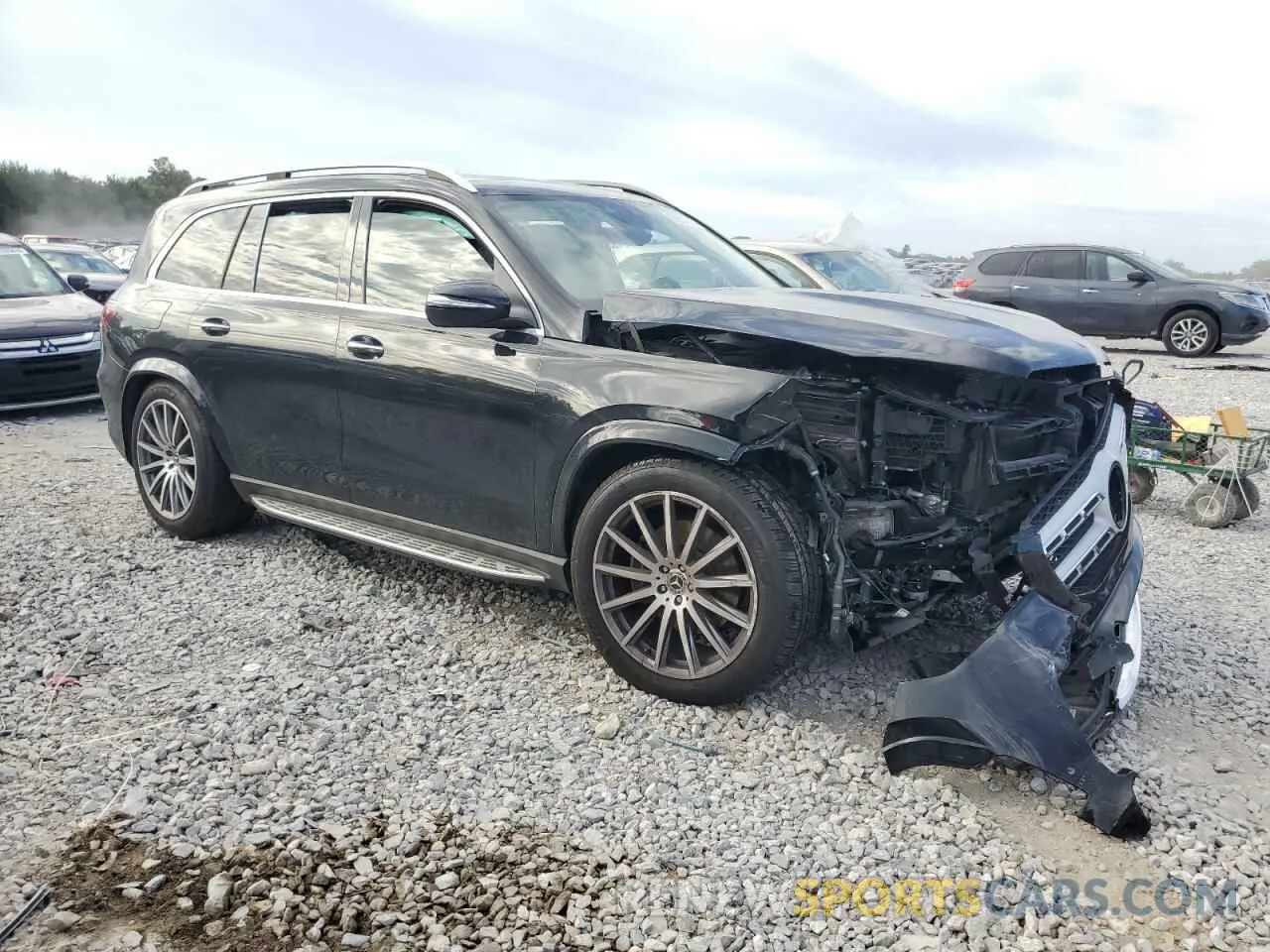 4 fotografías del automóvil dañado 4JGFF8GE0MA553445 MERCEDES-BENZ GLS-CLASS 2021