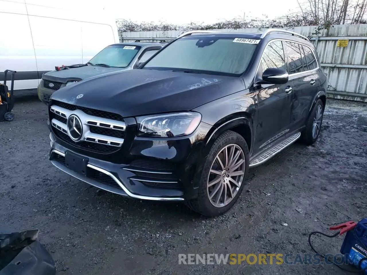 2 fotografías del automóvil dañado 4JGFF8GE8MA404023 MERCEDES-BENZ GLS-CLASS 2021
