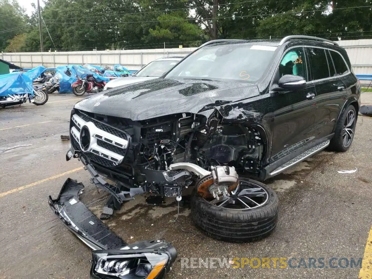 2 fotografías del automóvil dañado 4JGFF5KE1NA612364 MERCEDES-BENZ GLS-CLASS 2022