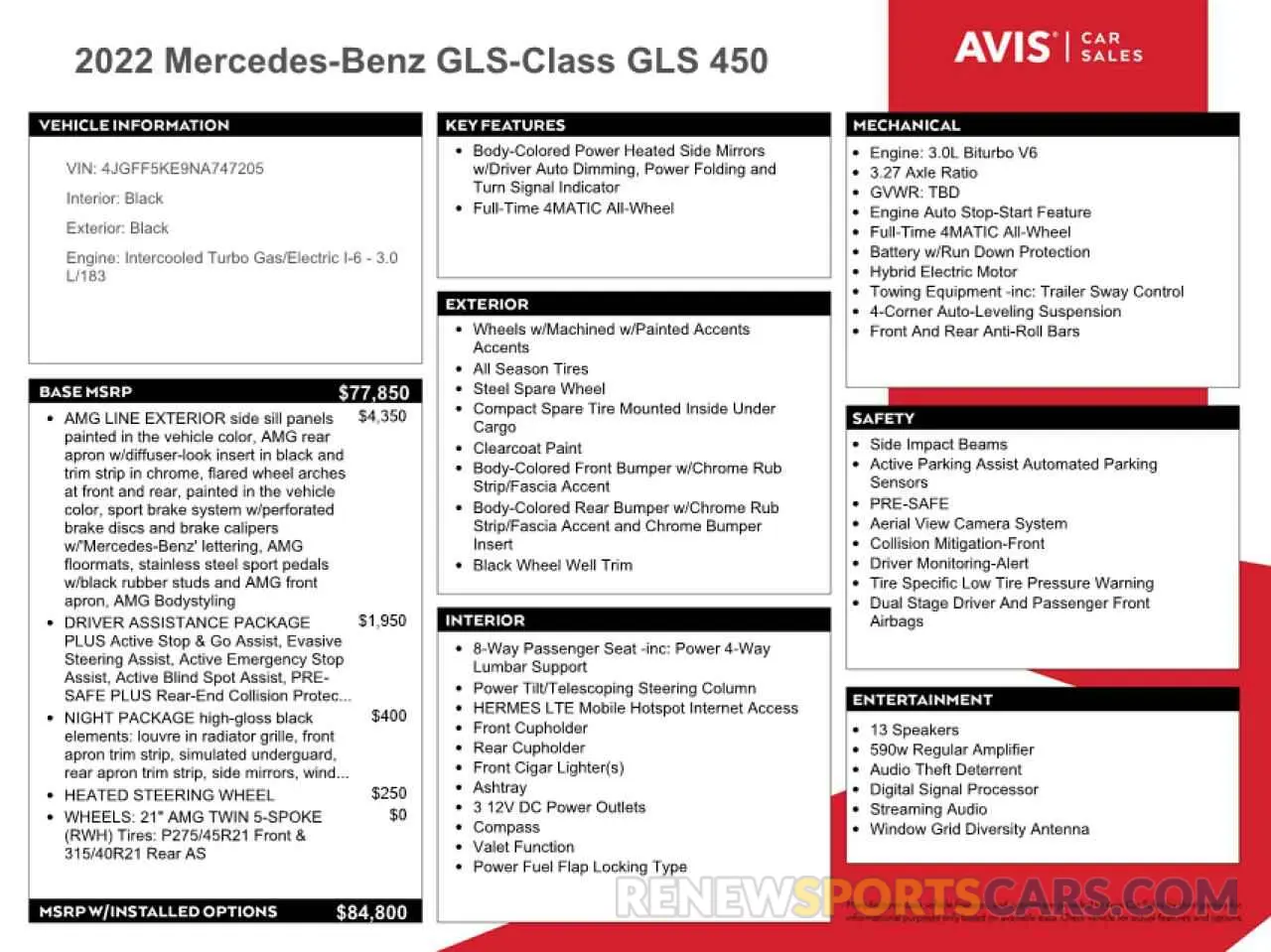13 fotografías del automóvil dañado 4JGFF5KE9NA747205 MERCEDES-BENZ GLS-CLASS 2022