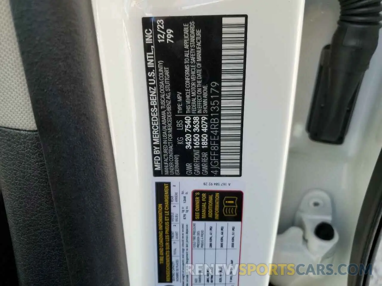 14 fotografías del automóvil dañado 4JGFF8FE4RB135179 MERCEDES-BENZ GLS-CLASS 2024