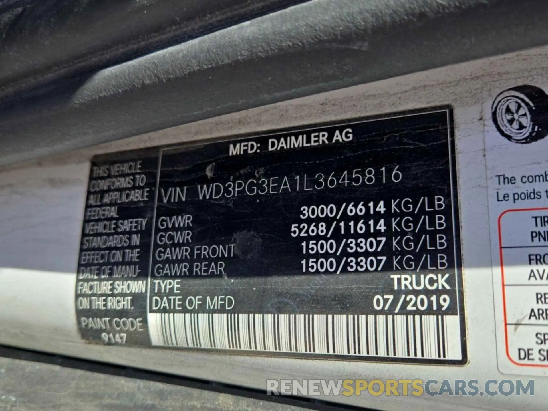 13 fotografías del automóvil dañado WD3PG3EA1L3645816 MERCEDES-BENZ METRIS 2020