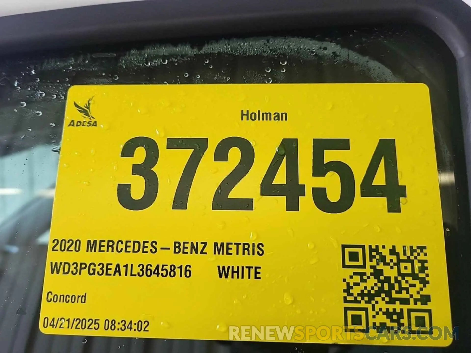 27 fotografías del automóvil dañado WD3PG3EA1L3645816 MERCEDES-BENZ METRIS 2020