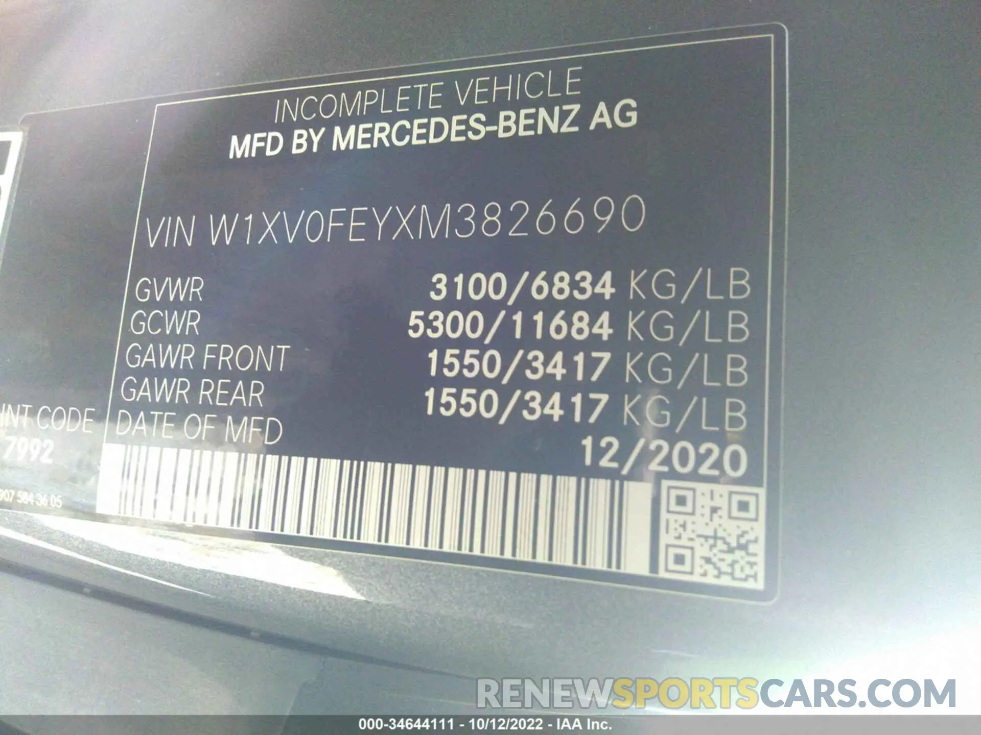 9 fotografías del automóvil dañado W1XV0FEYXM3826690 MERCEDES-BENZ METRIS PASSENGER VAN 2021