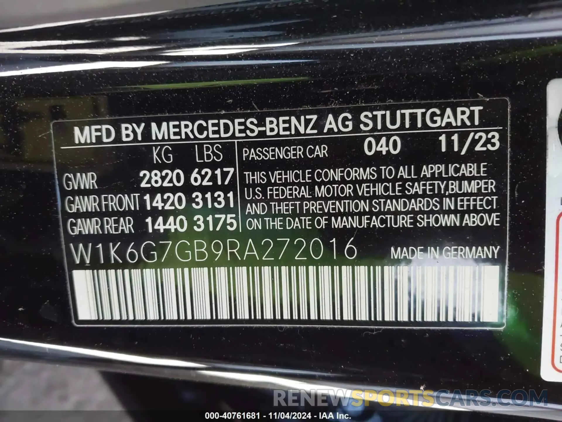 9 fotografías del automóvil dañado W1K6G7GB9RA272016 MERCEDES-BENZ S 2024