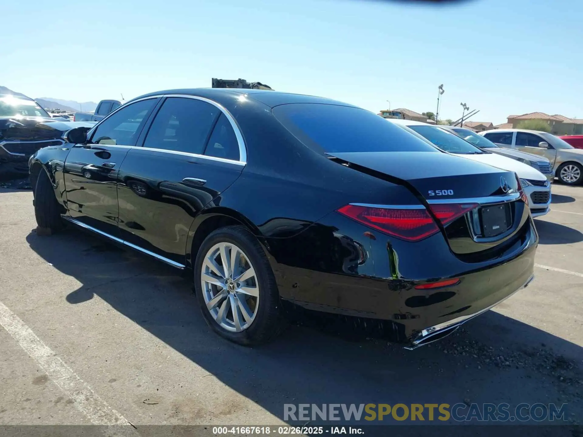 3 fotografías del automóvil dañado W1K6G6DB5PA171535 MERCEDES-BENZ S 500 2023