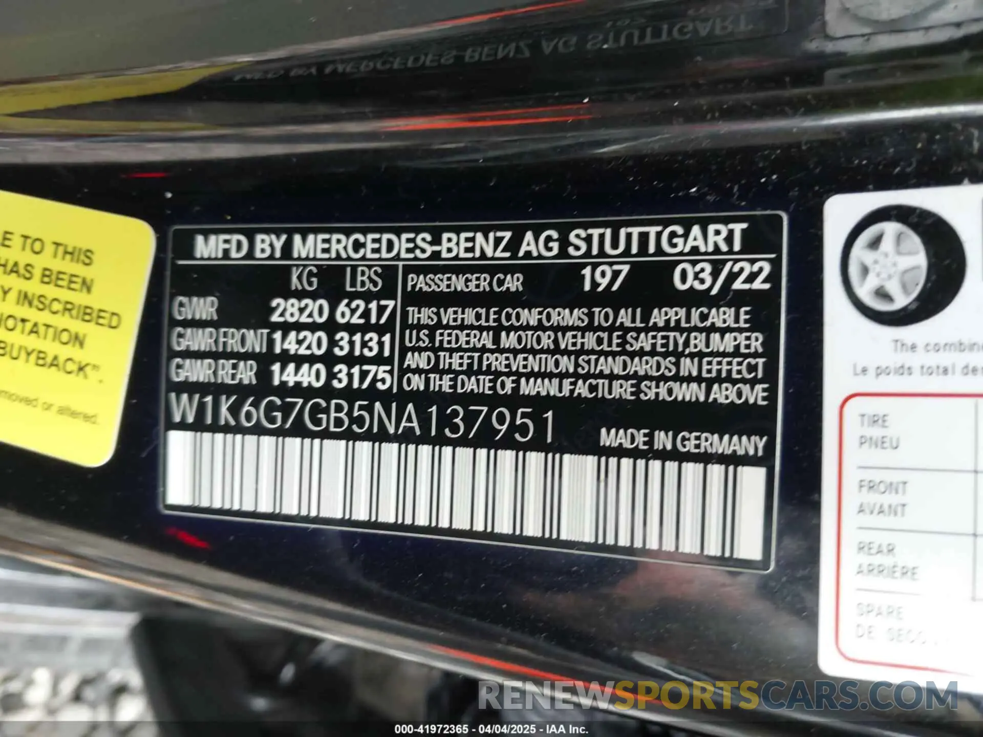 9 fotografías del automóvil dañado W1K6G7GB5NA137951 MERCEDES-BENZ S 580 2022