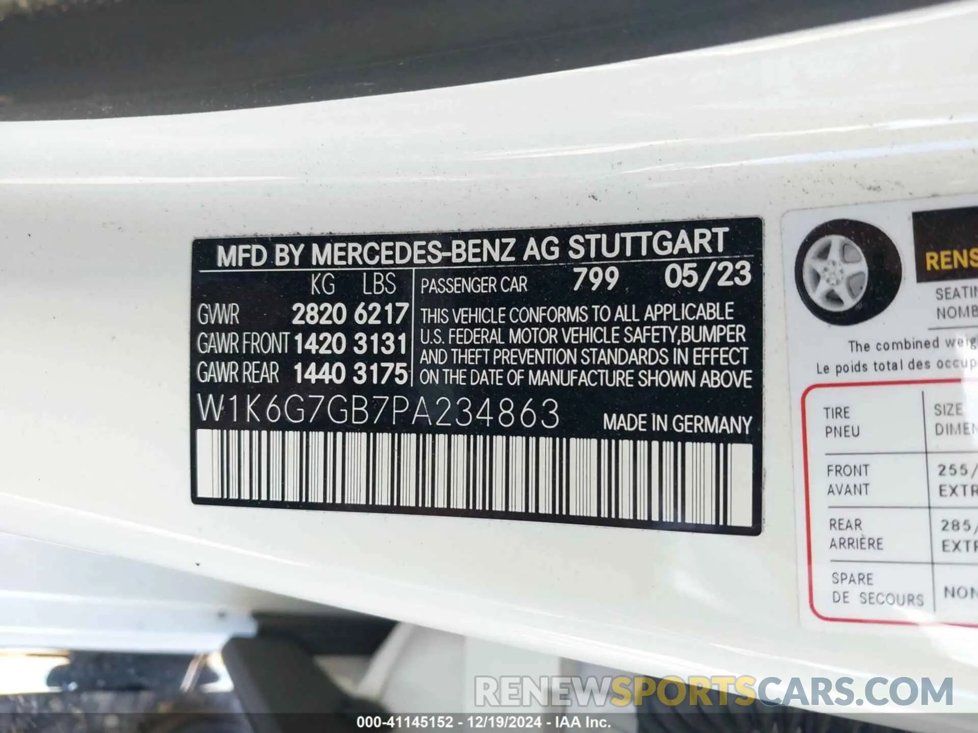 9 fotografías del automóvil dañado W1K6G7GB7PA234863 MERCEDES-BENZ S 580 2023