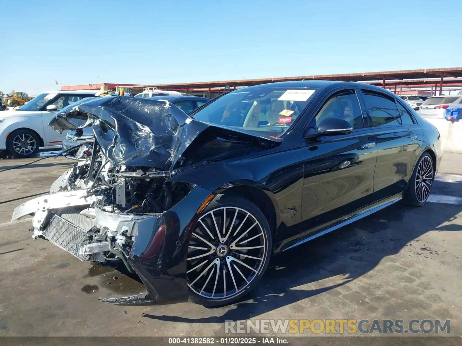 2 fotografías del automóvil dañado W1K6G7GB4RA274031 MERCEDES-BENZ S 580 2024