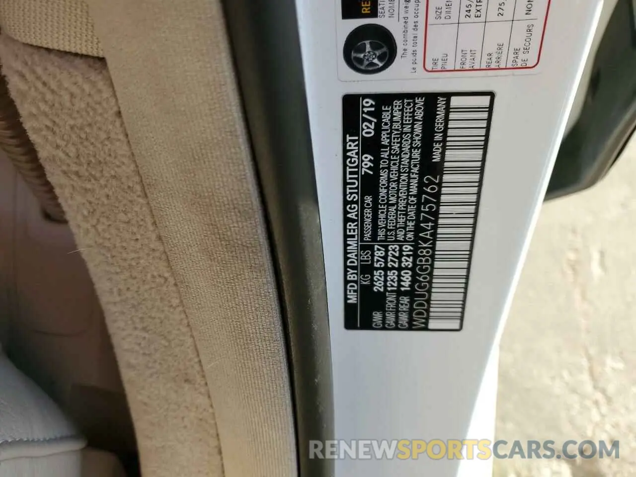 13 fotografías del automóvil dañado WDDUG6GB8KA475762 MERCEDES-BENZ S-CLASS 2019