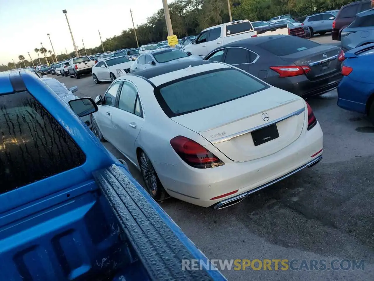 2 fotografías del automóvil dañado WDDUG6GBXKA483796 MERCEDES-BENZ S-CLASS 2019