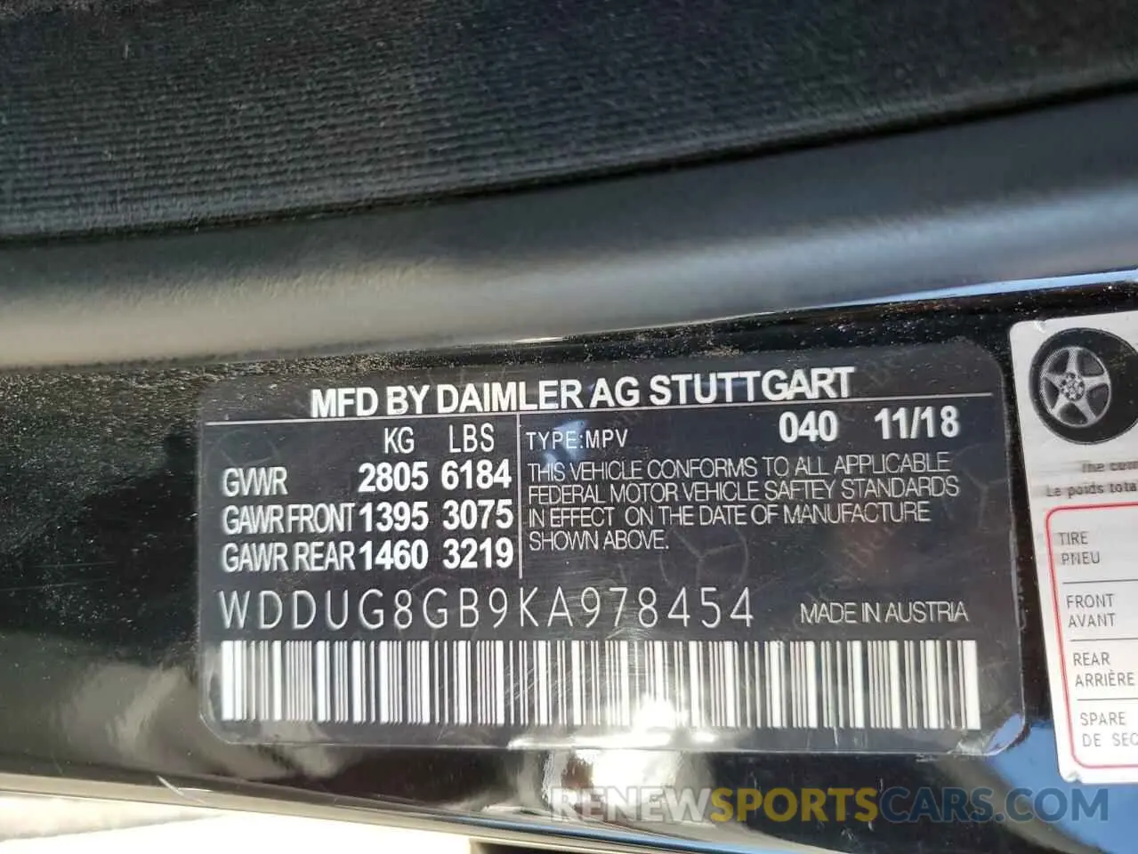 12 fotografías del automóvil dañado WDDUG86B9KA462384 MERCEDES-BENZ S-CLASS 2019