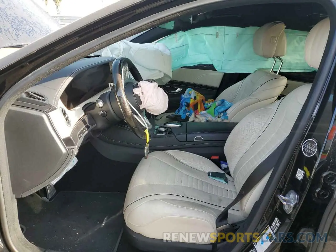 7 fotografías del automóvil dañado WDDUG8DB9KA428921 MERCEDES-BENZ S-CLASS 2019