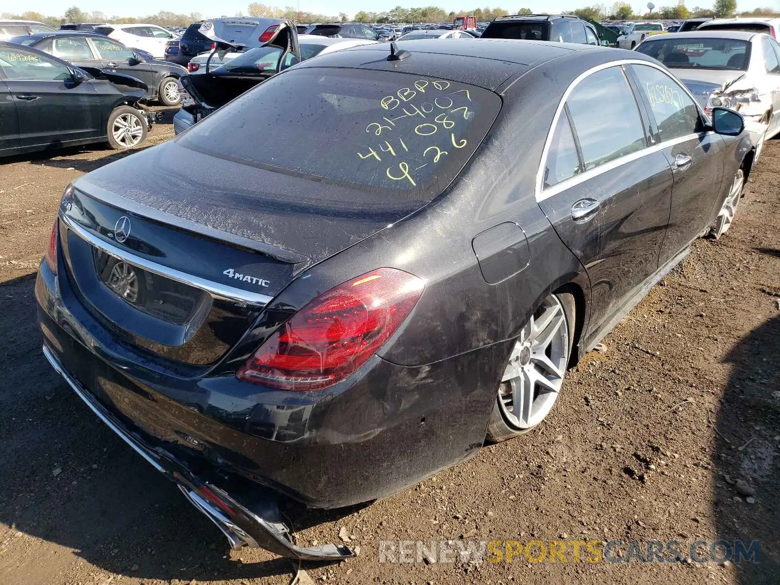 4 fotografías del automóvil dañado WDDUG8GB5KA447087 MERCEDES-BENZ S-CLASS 2019