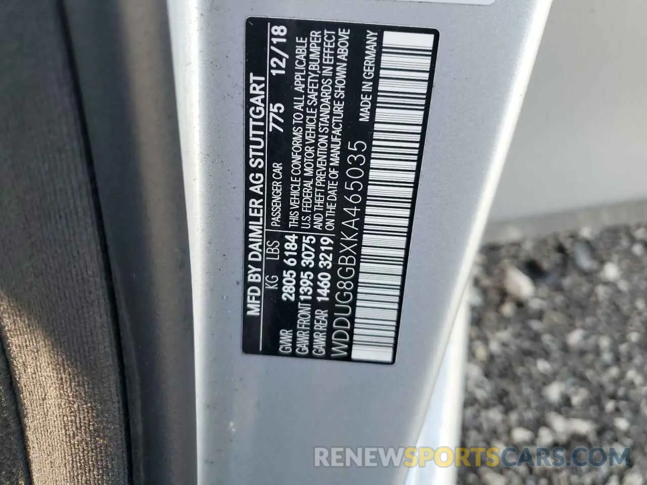 12 fotografías del automóvil dañado WDDUG8GBXKA465035 MERCEDES-BENZ S-CLASS 2019